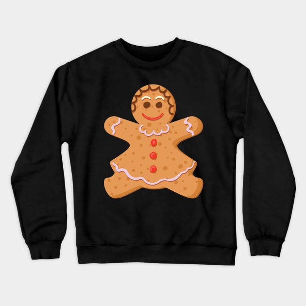 Gingerbread Girl Crewneck Sweatshirt by SWON Design